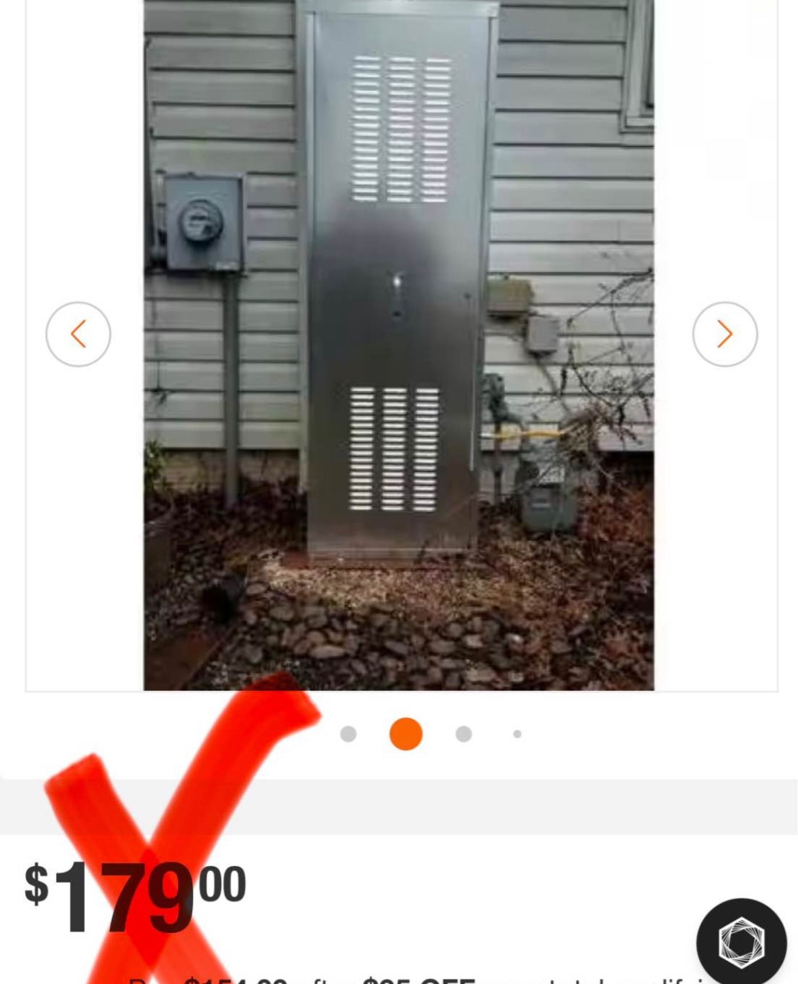 HOLDRITE 24 in. Galvanized Steel Water Heater Enclosure w dent