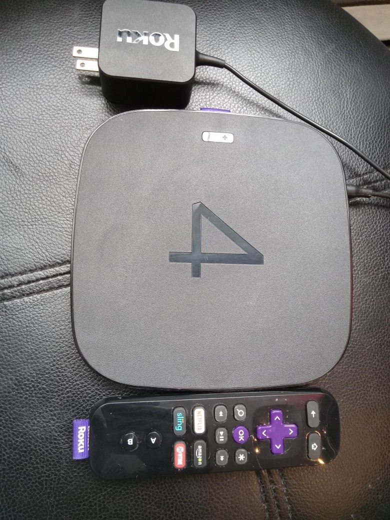 Roku 4, Remote, Ac Adapter All Original Included