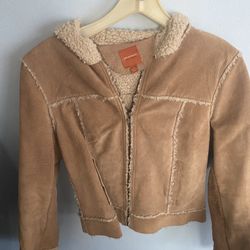 Like New anonymous brand faux suede Sherpa jacket