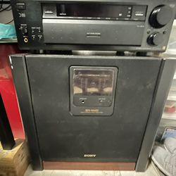 Sony Receiver (needs Repair) And Subwoofer 