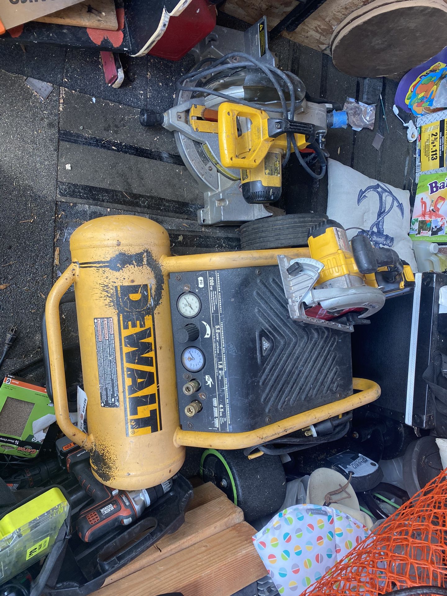 Dewalt Compressor And 2 Circular Saw