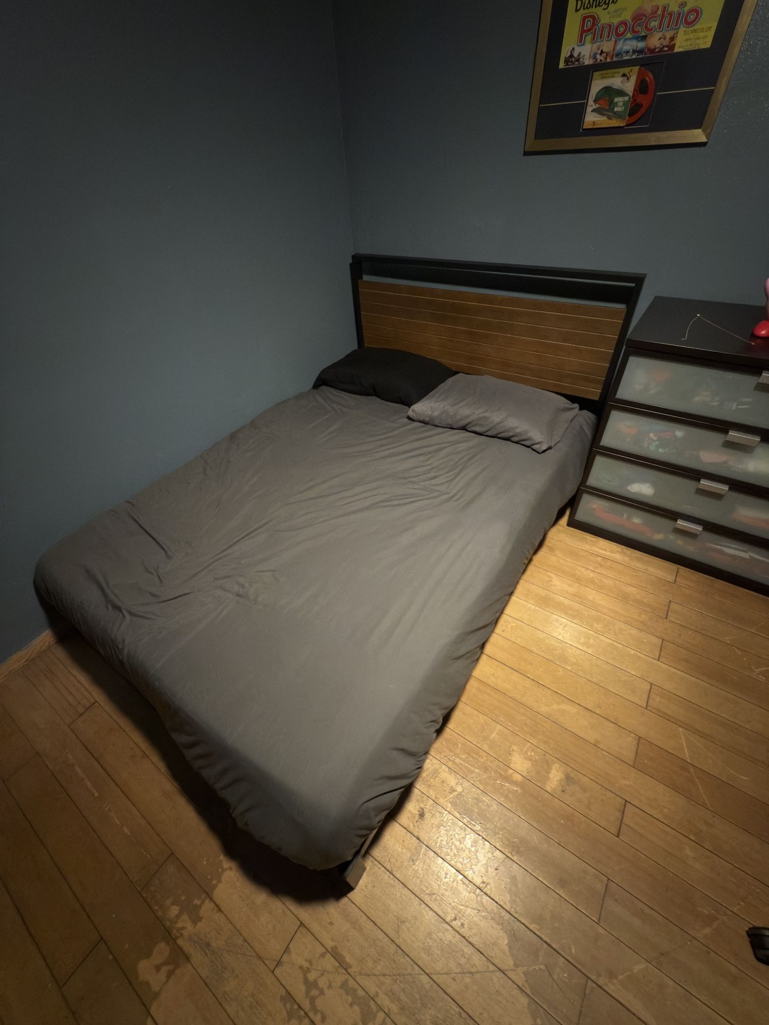 Full Size Bed Frame W’ Mattress “ Make Me A Offer “