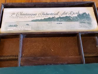 1913 Chautaugua Industrial Art Desk Antique!