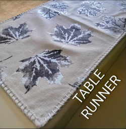SILVER LEAF TABLE RUNNER (72x14)