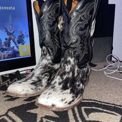 Real Cow Print Boots From Mex