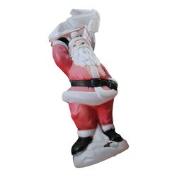 Vintage Red Waving Santa Claus Christmas Blow Mold 40” GENERAL FOAM USA Works!