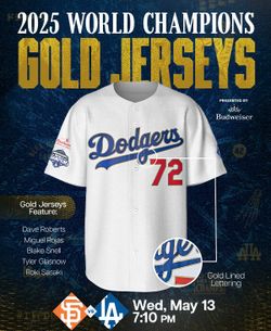 Dodgers - 2025 World Series Gold Jersey