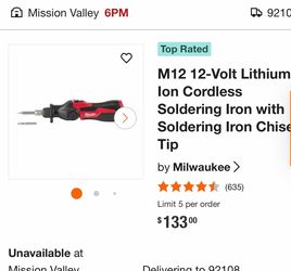 Milwaukee M12 Soldering Iron 2488-20 (Tool Only