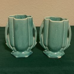2 Lovely Aqua Vases