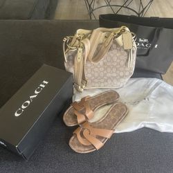 Coach Bag & Sandals Size 7 $150.00 For Both