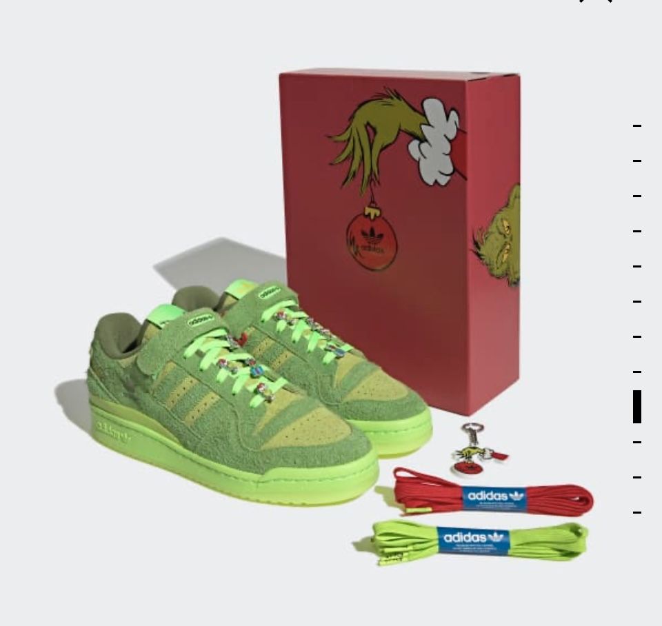 Adidas Forum Low The Grinch Shoes  8mens 9Womens 