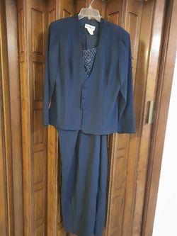 Navy Blue Evening Dress