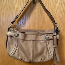 Fossil brown leather handbag and wallet