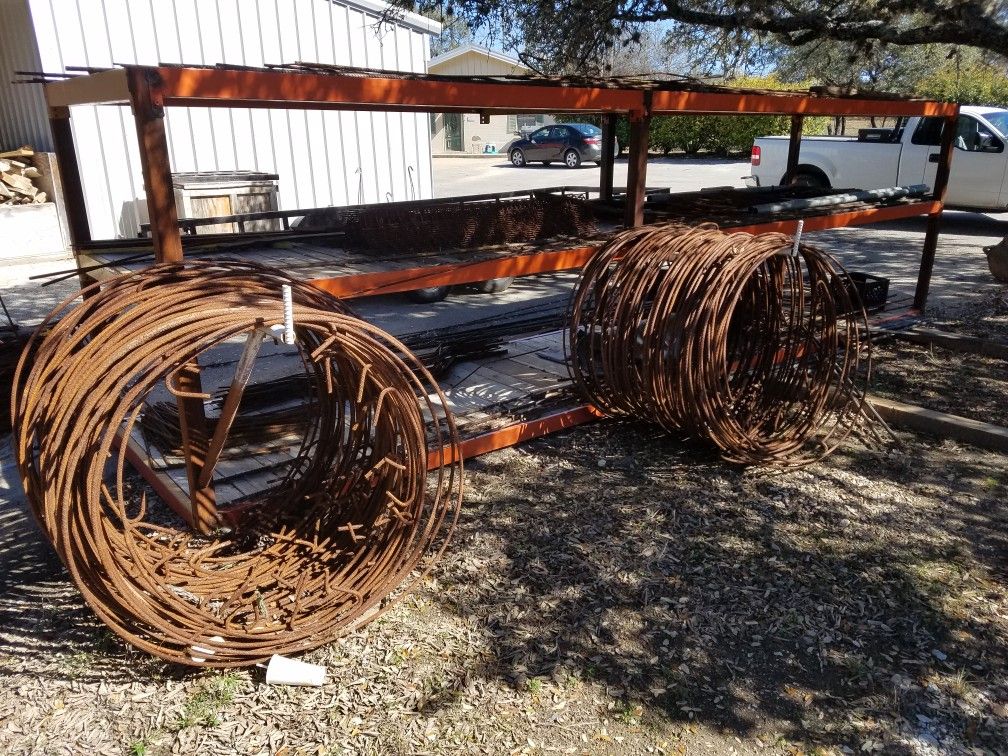 All different types of rebar, 44" spirals #4 bar, corner bars, stirrups, straight sticks. Take it all for $255