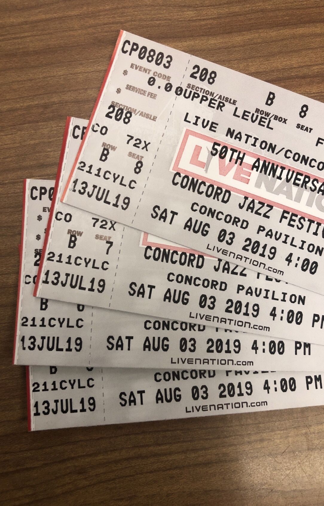 Concord Jazz Festival Tickets- 8/3