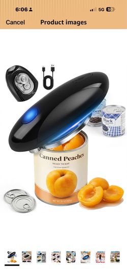 New in box! Electric Can Opener, One-Touch Automatic Can Opener, Hands Free Can Opener for Seniors with Arthritis, Rechargeable Cordless Can Opener Si
