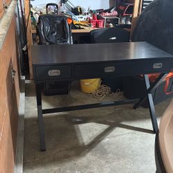 Desk//black/entry Table/wood/