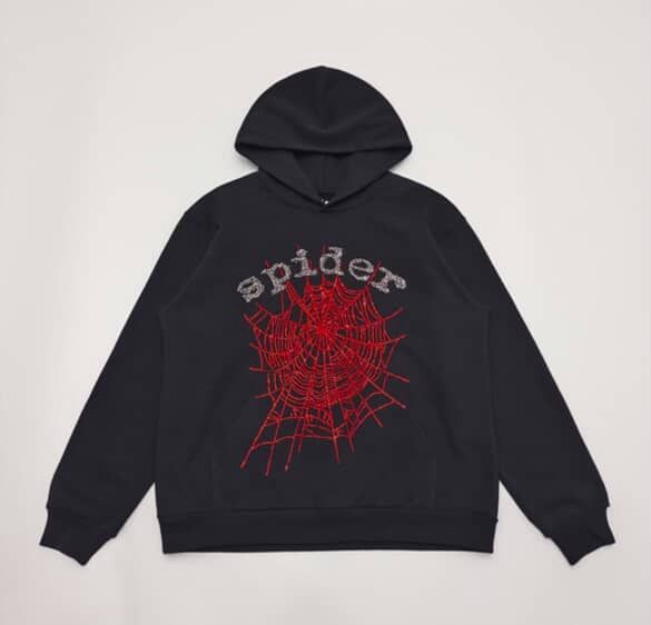 SPIDER HOODIE BLACK AND RED