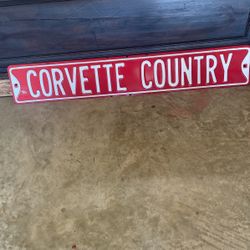 Corvette Country Tin Sign