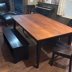 Teak Farm Style Dining Table Original Cost $3800