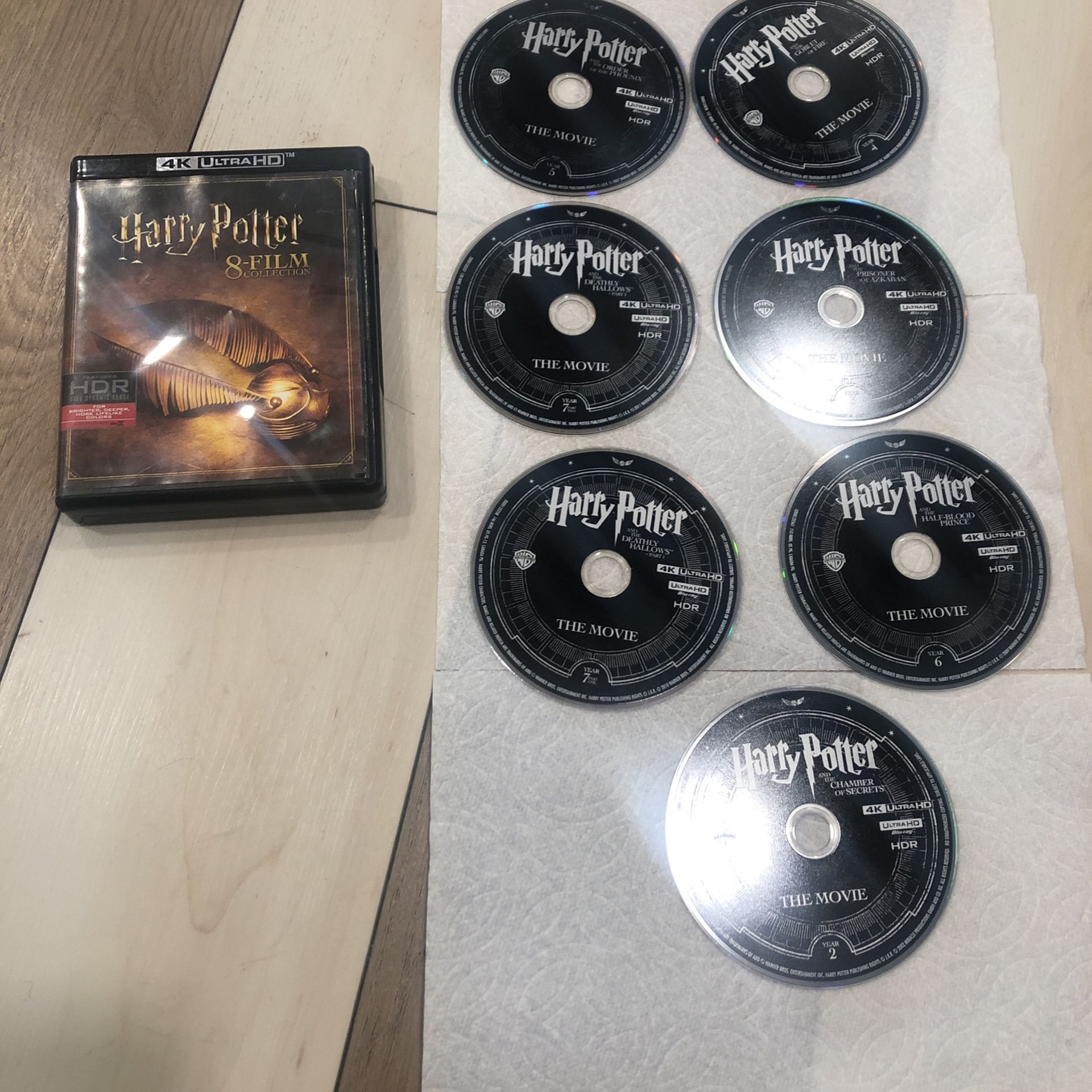 Harry Potter 8 Film Collection ( 4K Ultra HD) Blue ray All In Excellent Condition