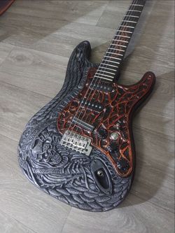 Custom hand carved custom guitar