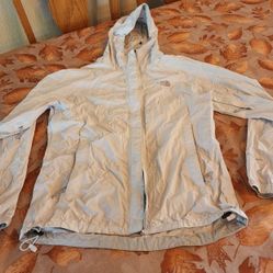White Northface Windbreaker Size M 