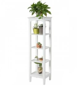 Multifunctional Stand alone White Shelf Storage Rack