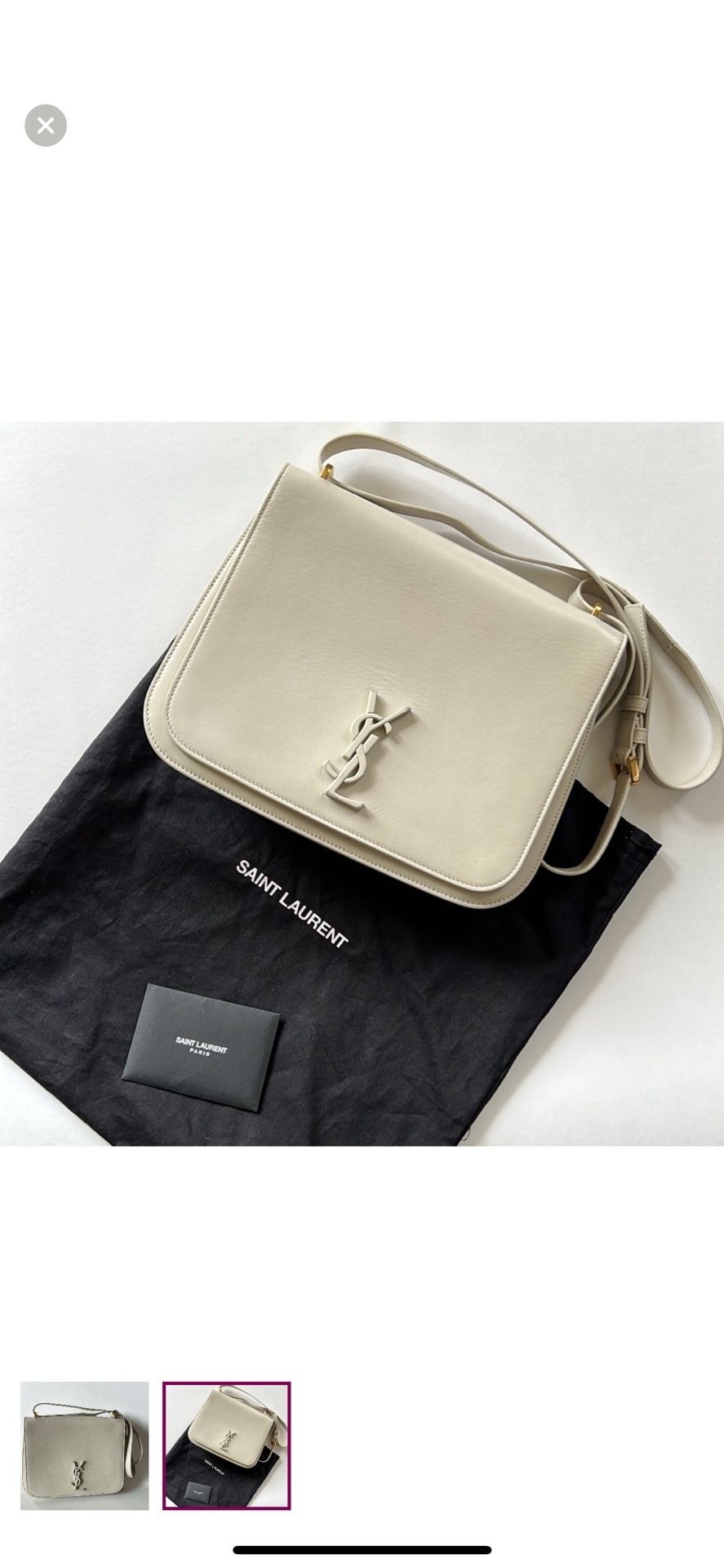 YSL Bone Color Leather Bag