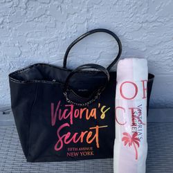 Victoria Secret Tote Bag w/Beach Towel