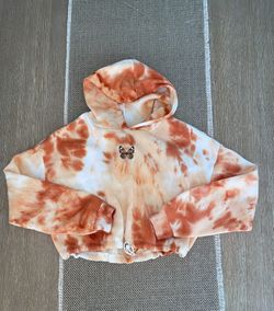 Juniors Size Large Cropped Cinch Waist Hoodie