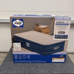 Sealy AlwayzAire 16" Twin Air Mattress with Built-in Dual Pump | Brand New sealed
