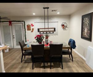 Dining table with coffee bar