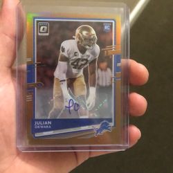 Julian Okwara Signed Optic Prizm Rookie Card