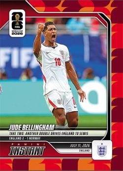 2026 Panini Instant FIFA World Cup Jude Bellingham Red /5 GUARANTEED!