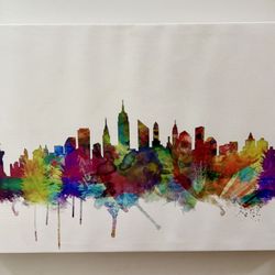 Colorful NYC Skyline Canvas Art