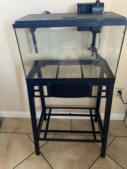 10 gallon Aquarium with Stand, Filter, lid and Heater