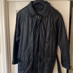 Black leather Coat Jacket Wilson’s Leather Large