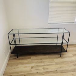Modern Glass Console Table - 60” x 16”