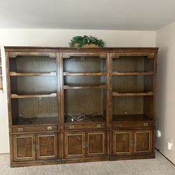 3 Bookshelves/cabinets/end Table/coffee Table