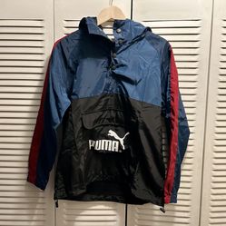 PUMA Windbreaker Jacket Unisex NEW Small Navy Black Red
