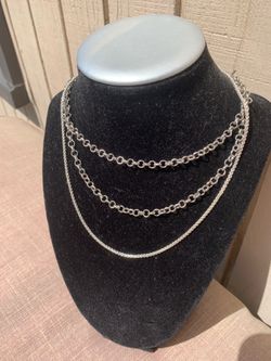 Two silver necklaces