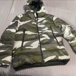 Nike Down Jacket Green Camouflage