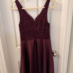 Francesca’s Wine Lace Dress Small