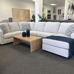 Linen Sectional Sofa Couch Seating 