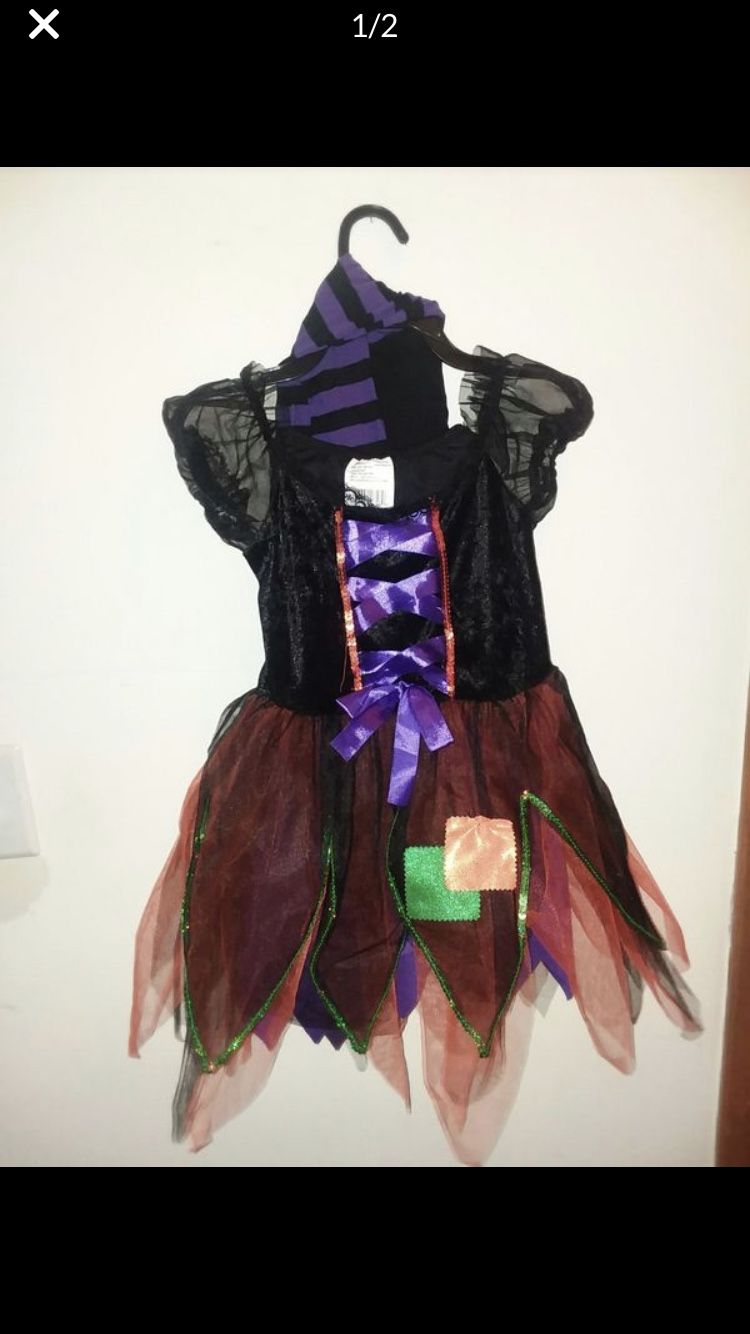Twilight witch Halloween costume dress and tights