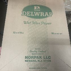 12 x 15 deli wrap, wet wax paper