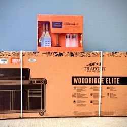 Brand new Traeger Woodridge Elite Wi-Fi Pellet Grill and Smoker in Black come with extra ESSENTIALS KIT.  Total value is over $2000 with tax.