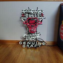 Neon Sign - Chicago Bulls - Miller Genuine Draft