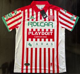 PIRMA Necaxa Soccer Jersey Red White Stripes Men's L/XL